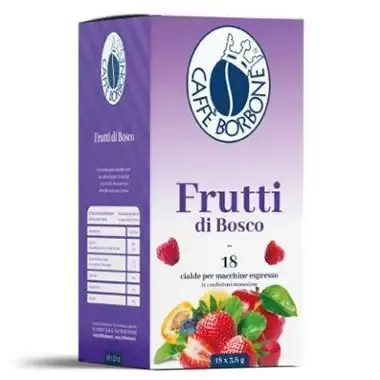 Borbone Tisana Frutti di Bosco 18 pz cialde 44 mm compatibile con macchine da caffè per cialde filtro carta ESE 44 mm Super Prezzo