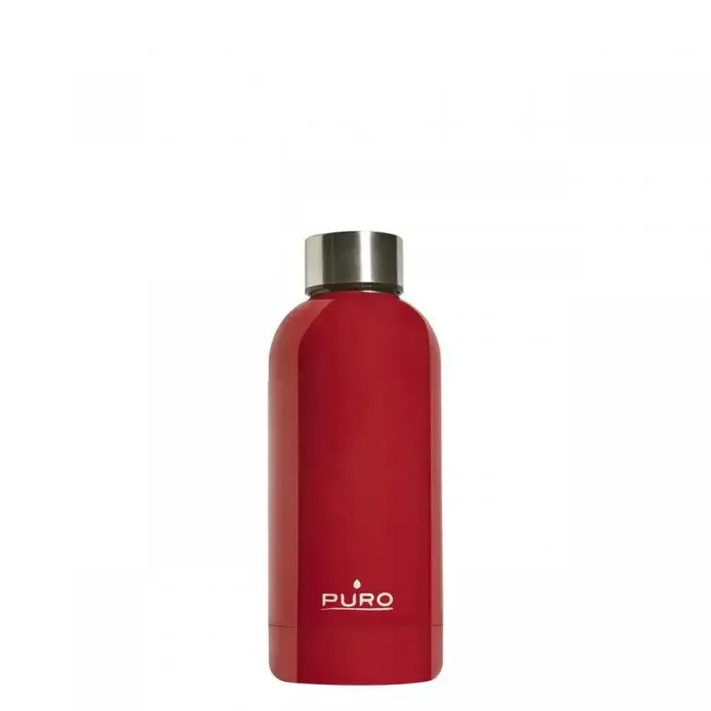 Scelto Dai Clienti PURO Hot&Cold Glossy Uso quotidiano 350 ml Acciaio inossidabile Rosso