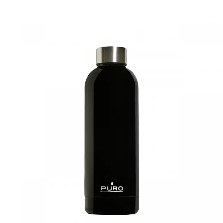 Compra Oggi Stesso PURO Hot&Cold Glossy Uso quotidiano 500 ml Acciaio inossidabile Nero