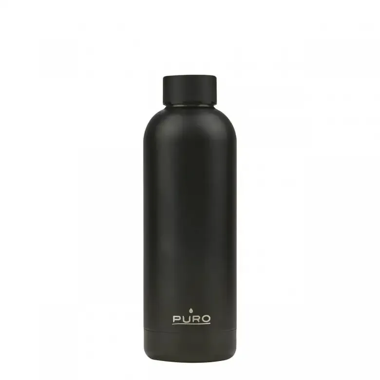 Prezzo Basso PURO Hot&Cold Glossy Uso quotidiano 500 ml Acciaio inossidabile Nero, Metallico