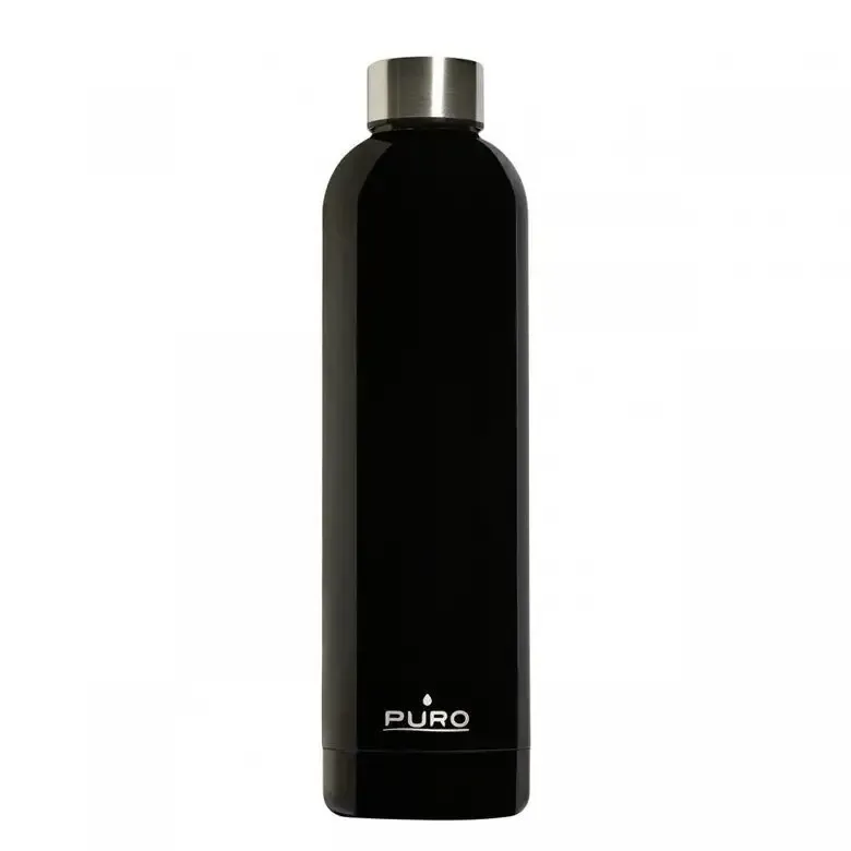 Di Tendenza PURO Hot&Cold Glossy Uso quotidiano 1000 ml Acciaio inossidabile Nero