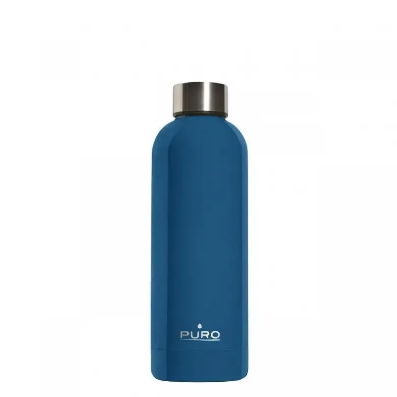 PURO Hot&Cold Glossy Bicicletta, Uso quotidiano, Fitness, Sport 500 ml Acciaio inossidabile Blu Occasione Imperdibile