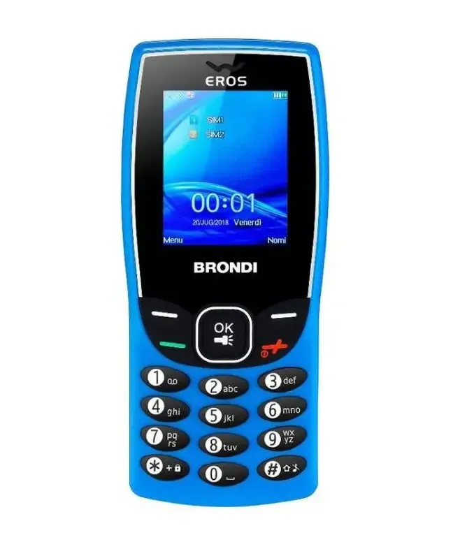 Scelto Dai Clienti Brondi Eros 4,5 cm (1.77") Nero, Blu Telefono cellulare basico