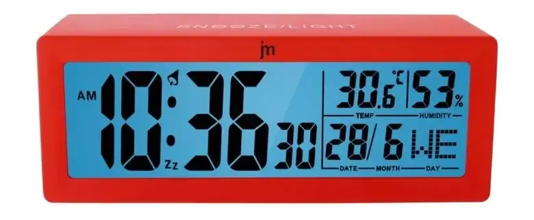 Nuovo Arrivo Lowell JD9034-CF Sveglia al quarzo Rosso