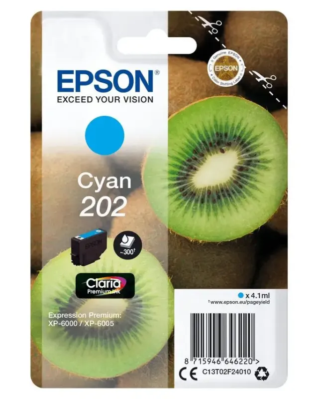 Offerta Lampo Epson Kiwi Singlepack Cyan 202 Claria Premium Ink
