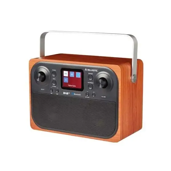 Prezzo Basso New Majestic RT-197 DAB Orologio Digitale Nero, Legno