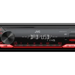 Di Tendenza JVC KD-X172DB Ricevitore multimediale per auto Nero, Rosso 350 W
