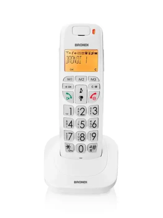 Brondi Bravo Bright Telefono DECT Identificatore di chiamata Bianco Esclusivo
