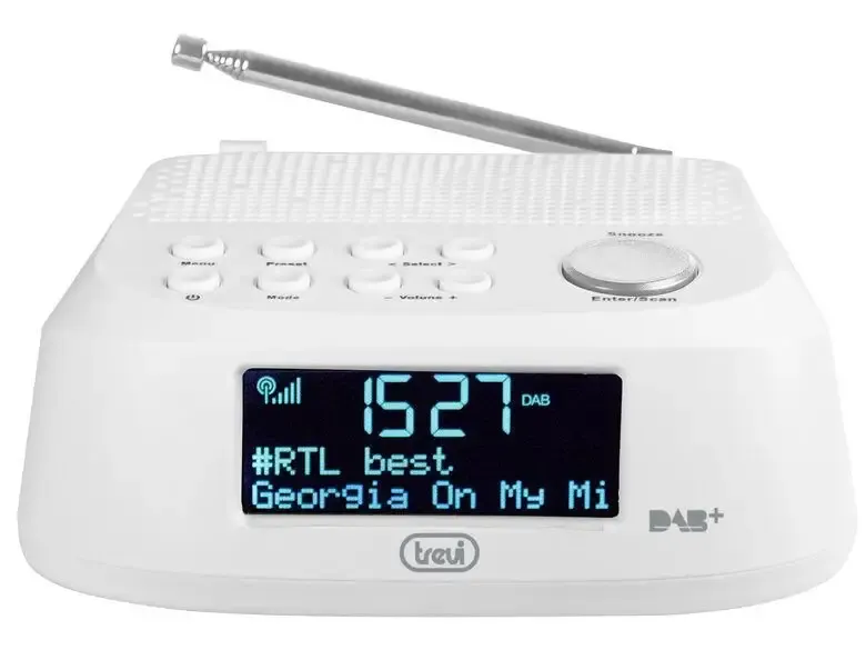 Prezzo Di Fabbrica Trevi RC 80D4 DAB Orologio Digitale Bianco