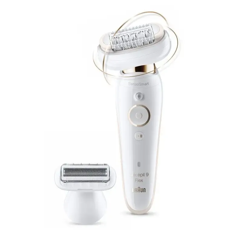 Braun Silk-épil 9 Flex 9-002 - Epilatore Elettrico Donna Bianco/Oro Con Testina Flessibile Per Un’Epilazione Più Semplice Spedizione Espresso