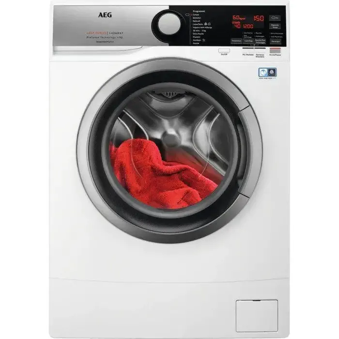Ultima Occasione AEG L6SE62W lavatrice Caricamento frontale 6 kg 1200 Giri/min D Nero, Argento, Bianco