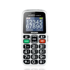 Must-Have Brondi Amico Unico 4,57 cm (1.8") Nero, Bianco Telefono di livello base