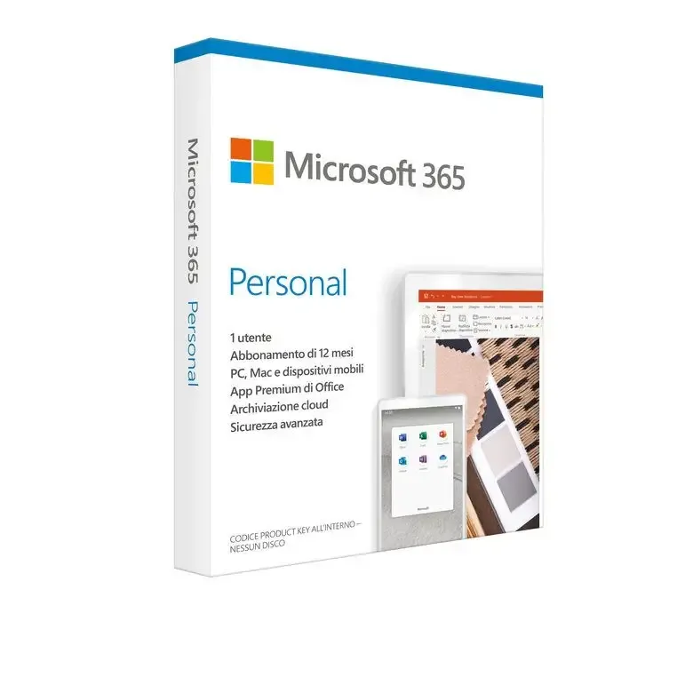 Microsoft 365 Personal, 1 Persona, 1 Anno, Scatola Nuova Collezione