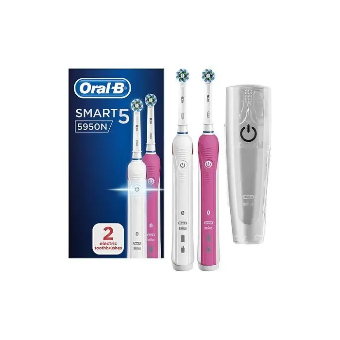 Oral-B SmartSeries Smart 5 5950 Adulto Spazzolino rotante-oscillante Bianco, Rosa Ordina Subito