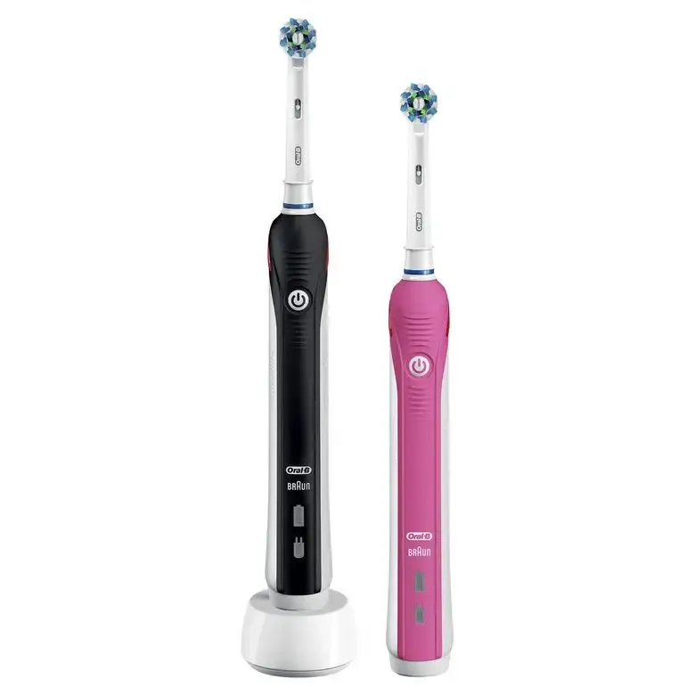 Oral-B PRO 2 2950N CrossAction Adulto Spazzolino rotante-oscillante Rosa, Nero Subito Disponibile