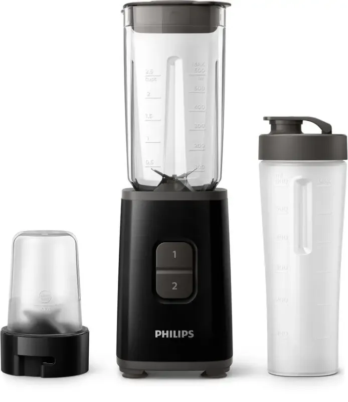Acquista Ora Philips Daily Collection Mini frullatore tritatutto da 350 W con bicchiere da viaggio