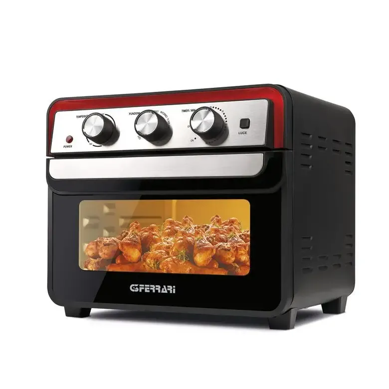 Esclusivo G3 Ferrari Friggisano 22L Singolo Indipendente 1700 W Friggitrice ad aria calda Nero