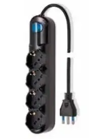 Wiva Group 21200303 protezione da sovraccarico Nero 4 presa(e) AC 250 V Nuovo Arrivo