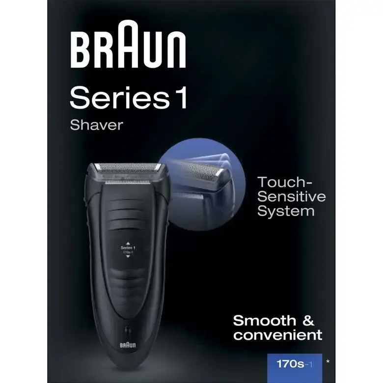 Braun Series 1 170 s-1 Rasoio elettrico a lamina Nero Economico