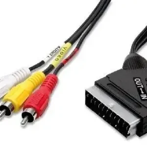 Ultimissimo Modello nuovaVideosuono Scart-Composite 1.5m M-M 1,5 m SCART (21-pin) 3 x RCA Nero