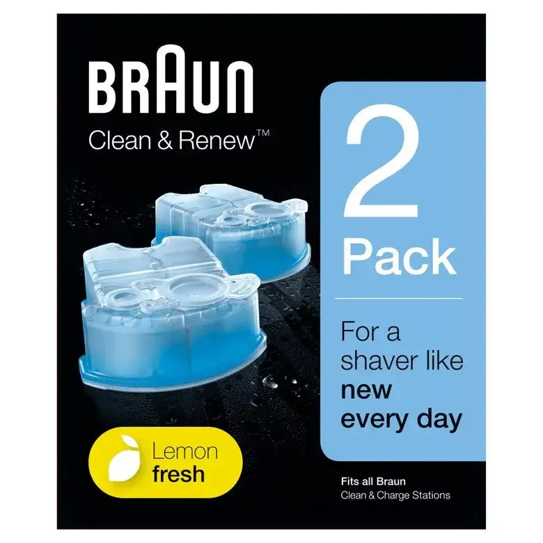 Braun Clean&Charge Cartucce Di Ricarica Per Rasoio Da Barba Elettrico, 2 Confezioni Occasione Imperdibile