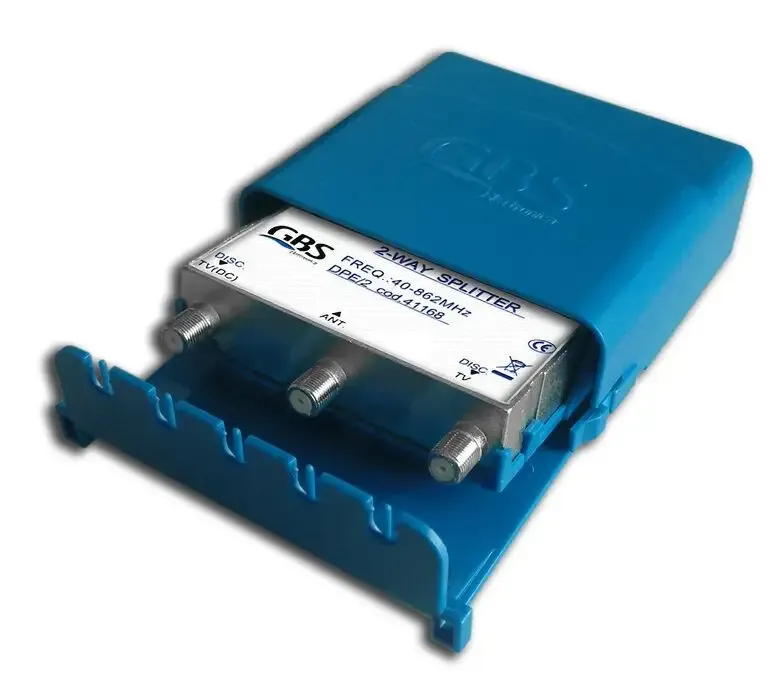 G.B.S. Elettronica DPE-2 Splitter per cavo Blu, Argento Ultime Pezzi