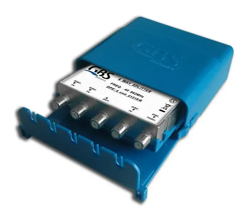 G.B.S. Elettronica DPE-4 Splitter per cavo Blu, Argento Quantità Limitata