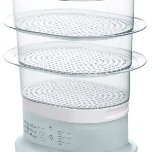 Spedito Oggi Tefal Minicompact pentola a vapore 3 cestello/i 650 W Trasparente, Bianco