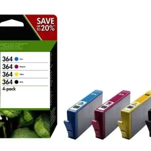 HP Confezione da 4 cartucce originali di inchiostro nero/ciano/magenta/giallo 364 Ultime Pezzi