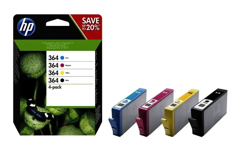 HP Confezione da 4 cartucce originali di inchiostro nero/ciano/magenta/giallo 364 Ultime Pezzi