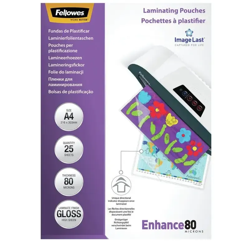 Fellowes 5396205 pellicola per plastificatrice 25 pz Popolare