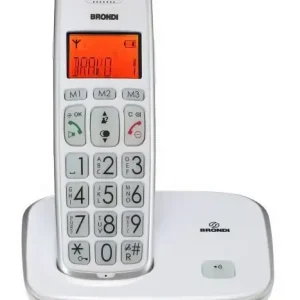 Ultima Occasione Brondi Bravo Gold Telefono DECT Identificatore di chiamata Bianco