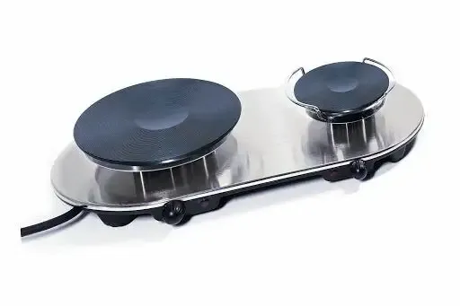 Occasione RGV JOLLY DOUBLE piano cottura Nero, Argento Superficie piana Piastra sigillata 2 Fornello(i)