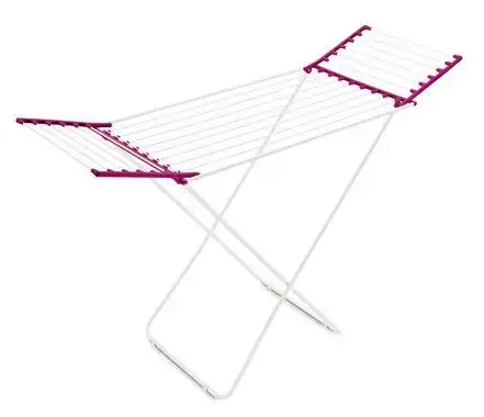 Meliconi Lock Classic Stendibiancheria da pavimento Porpora, Bianco Popolare