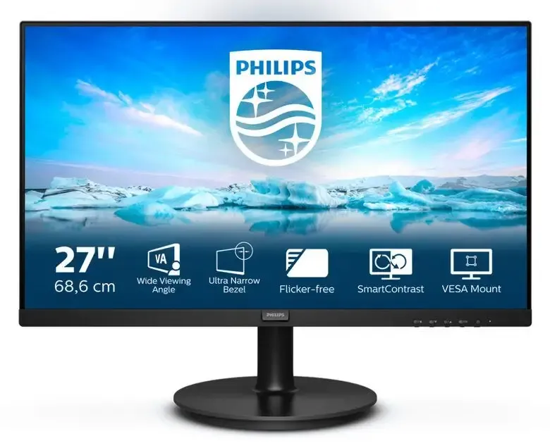 Spedizione Espresso Philips V Line 271V8L/00 LED display 68,6 cm (27") 1920 x 1080 Pixel Full HD Nero