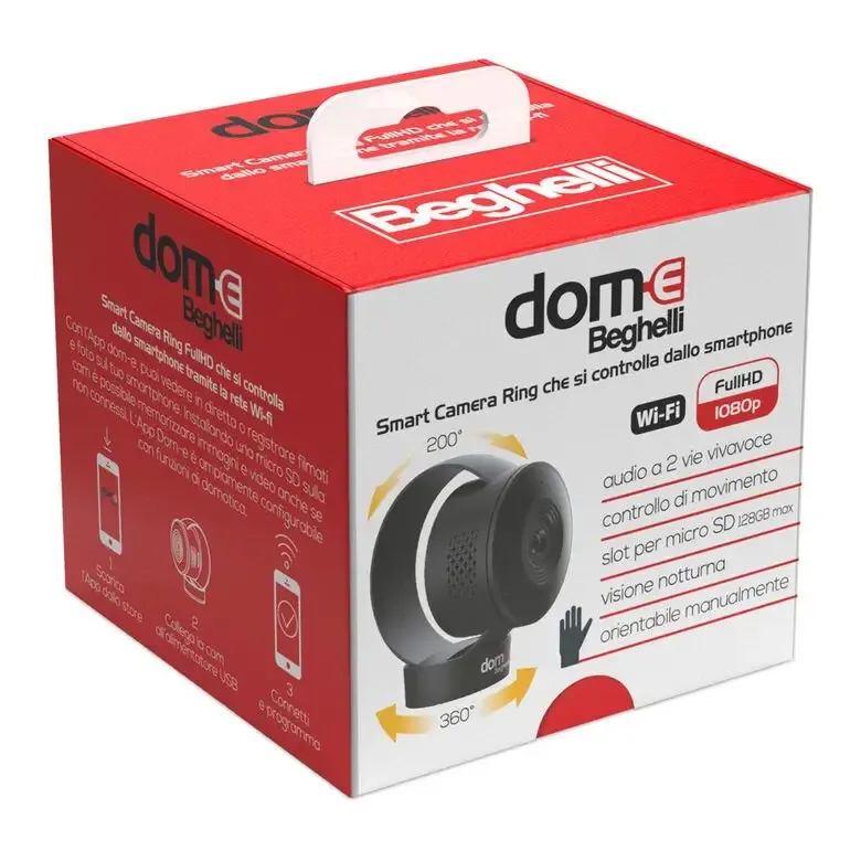 Beghelli Dom-e Smart Camera Ring Telecamera di sicurezza IP Interno 1920 x 1080 Pixel Soffitto/Parete/scrivania Promozione