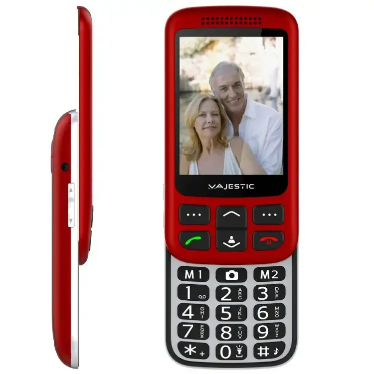 Subito Disponibile New Majestic 300087_RD cellulare 7,11 cm (2.8") 123 g Rosso Telefono per anziani