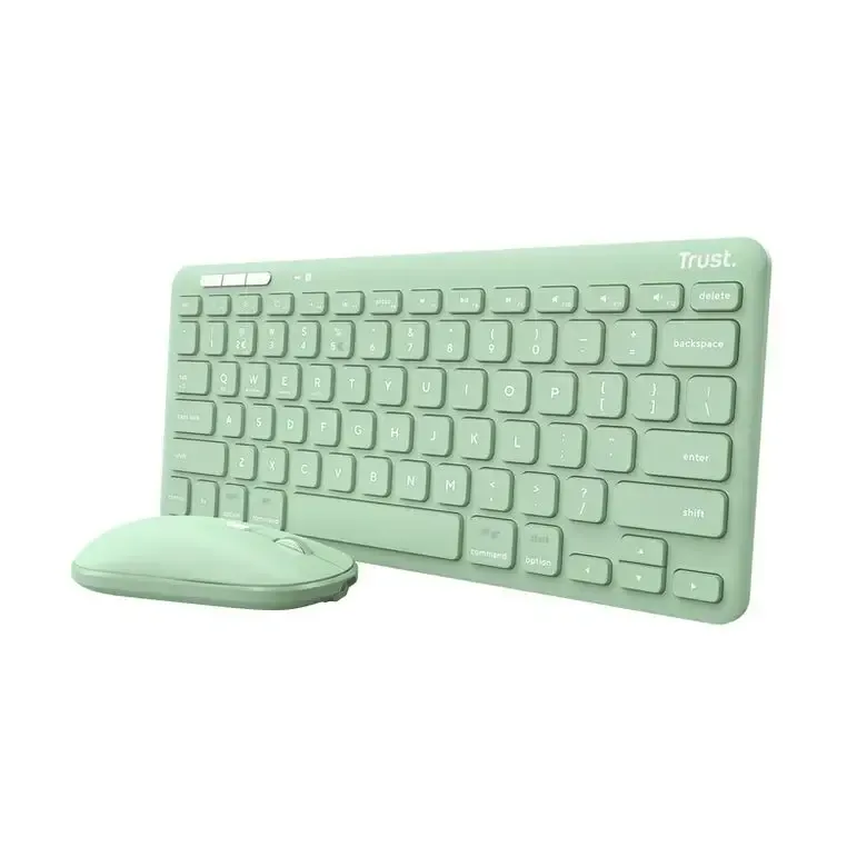 Quantità Limitata Trust Lyra tastiera Mouse incluso RF senza fili + Bluetooth QWERTY Italiano Verde