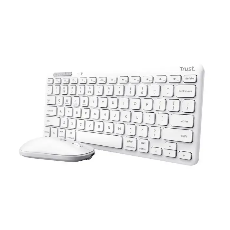 Direttamente Dal Produttore Trust Lyra tastiera Mouse incluso RF senza fili + Bluetooth QWERTY Italiano Bianco