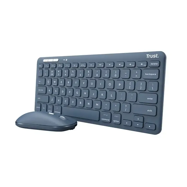 Scelto Dai Clienti Trust Lyra tastiera Mouse incluso RF senza fili + Bluetooth QWERTY Italiano Blu