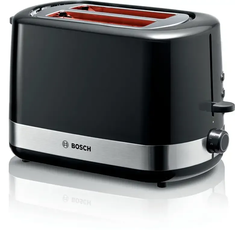 Scelto Dai Clienti Bosch TAT6A513 tostapane 2 fetta/e 800 W Nero, Acciaio inossidabile