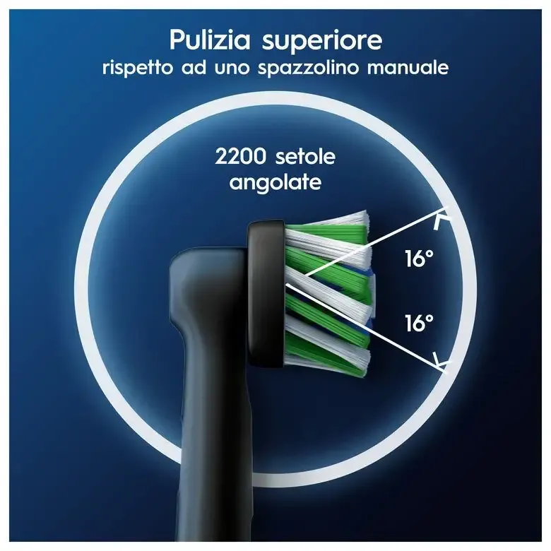 Oral-B Testine Di Ricambio Pro Cross Action Black, 5 Testine Offerta Limitata