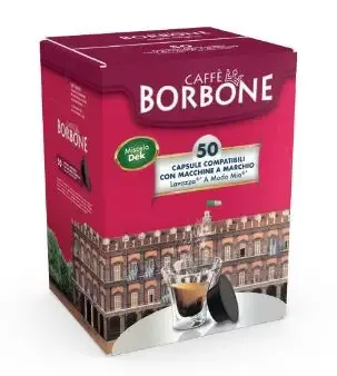 Occasione Caffè Borbone Miscela Dek Decaffeinato in capsule 50pz per macchine da caffè Lavazza® A Modo Mio®