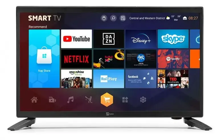 TELE System SMART22 LX FHD Slim 54,6 cm (21.5") Full HD Smart TV Wi-Fi Nero Offerta