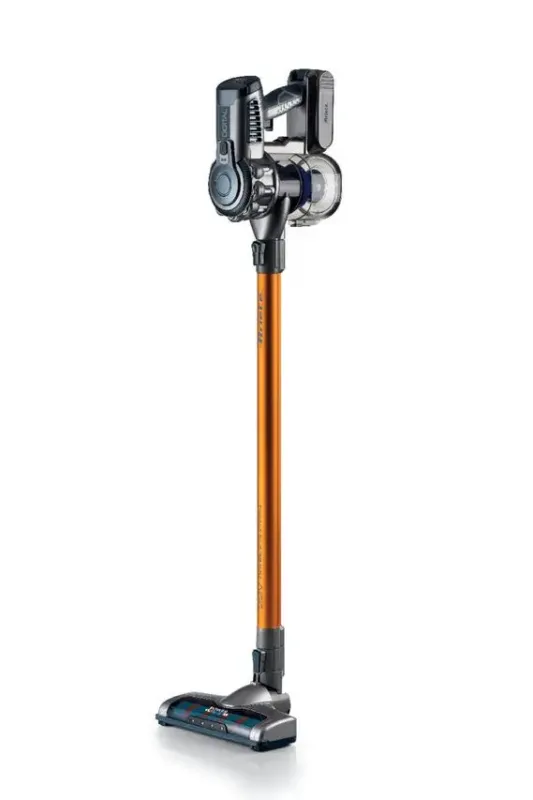 Ariete 22V Lithium 2724, Scopa Elettrica Cordless e Aspirabriciole con Motore Digitale, Alluminio, Arancio, 200 W Professionale