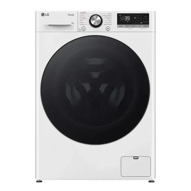 LG F4R7009TSWB Lavatrice 9kg AI DD, Classe A-10%, 1400 giri, TurboWash, Vapore Quantità Limitata