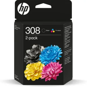 HP Confezione da 2 Cartucce di Inchiostro Nero/Tricromia Originali 308 Spedito Oggi