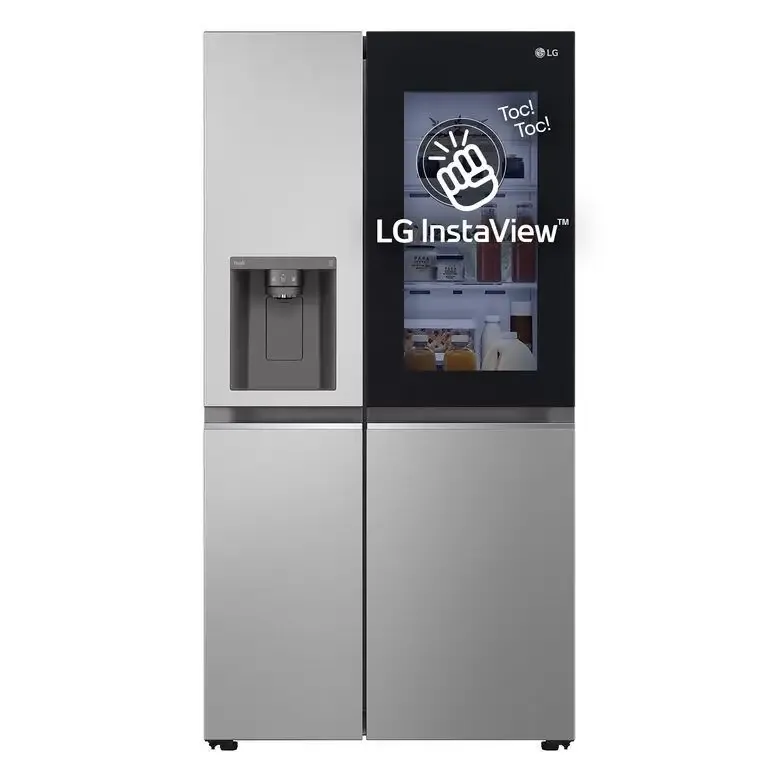 Ultime Pezzi LG InstaView GSGV81PYLL Frigorifero Side-by-Side , Classe E, 635L, Wi-Fi, Senza allaccio, Door Cooling, Prime Silver