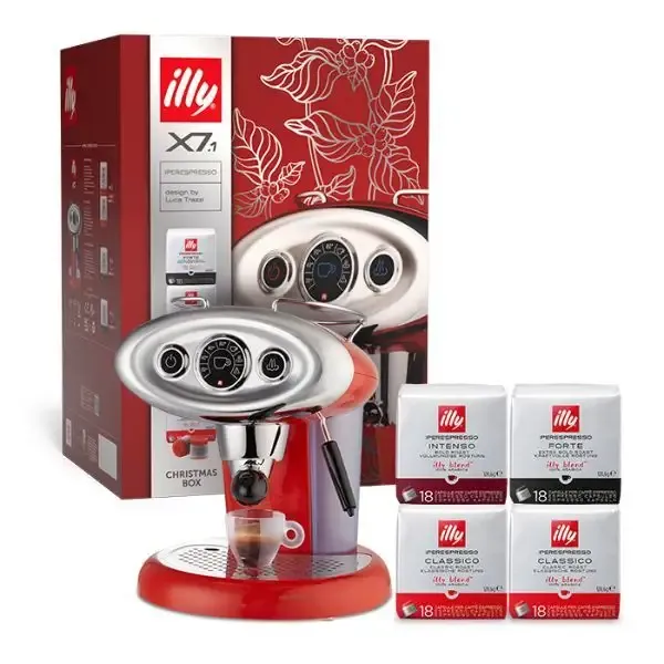 Illy X7.1 Xmas 60640 Macchina Caffè Iperespresso Lancia Vapore Box Sconto
