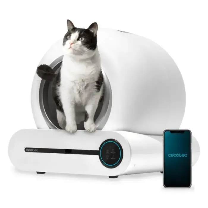 Cecotec Pumba 8000 Cleankitty Smart Lettiera per Gatti con Autopulizia Triplo Sistema di Deodorizzazione Wi-fi E Controllo da Schermo Direttamente Dal Produttore